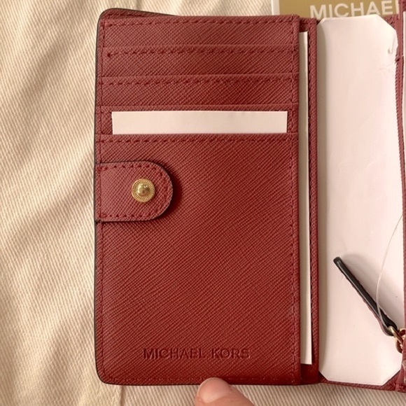 Brand New Michael Kors Genuine Leather Medium Slim Wallet Terracotta - Picture 10 of 15